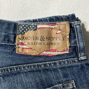 Denim & Supply Ralph Lauren Mens 36x30 Actual 36x27 Straight Fit Jeans USA Flag